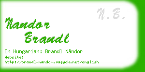 nandor brandl business card