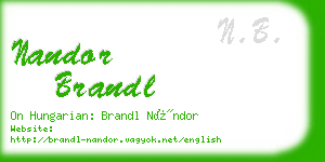 nandor brandl business card